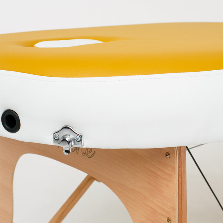 Массажный стол RelaxLine Sahara желтый/белый, переносной