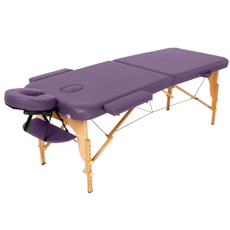 Массажный стол RelaxLine Bali фиолетовый, переносной