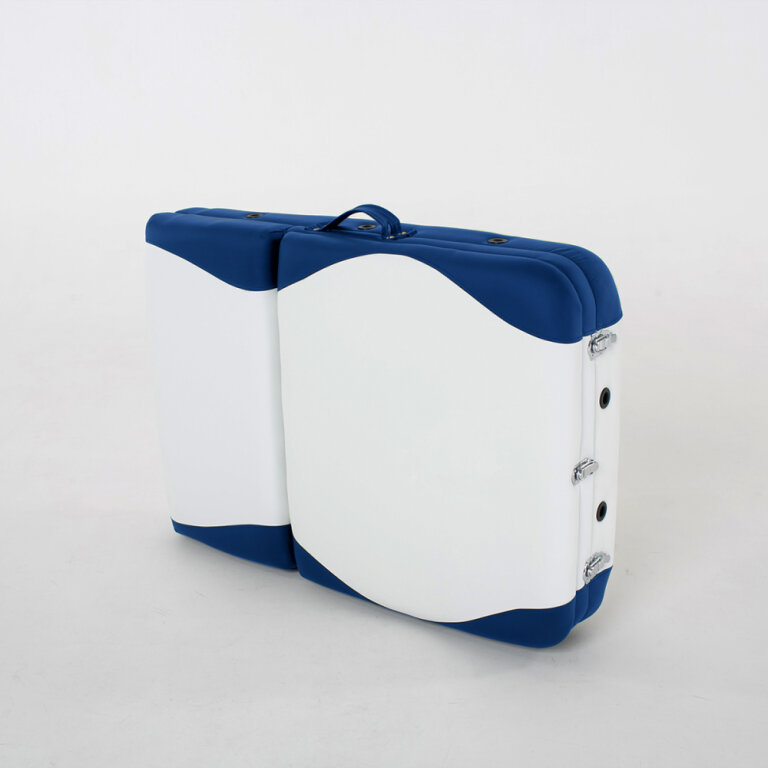 Массажный стол RelaxLine King белый/темно-синий увеличенный