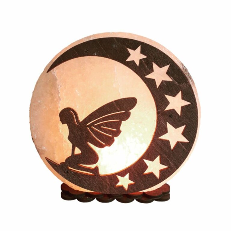 Солевая лампа "Фея на луне" 3-4 кг