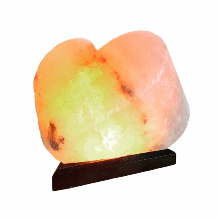 Солевая лампа "Сердце" 4-5 кг желтая