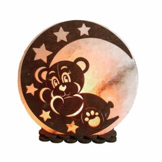 Солевая лампа "Мишка на луне" 3-4 кг