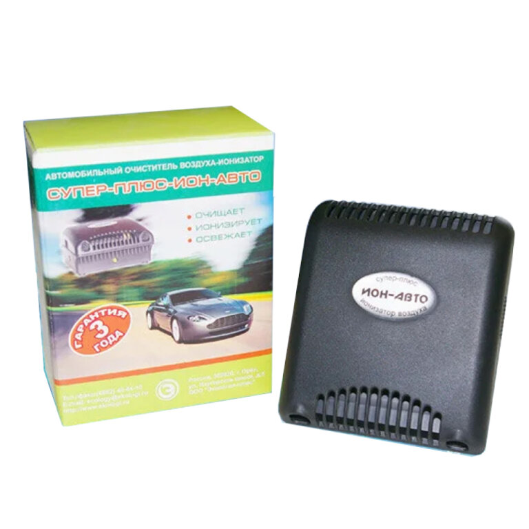 Автомобильный очиститель-ионизатор Супер Плюс ион авто Zenet