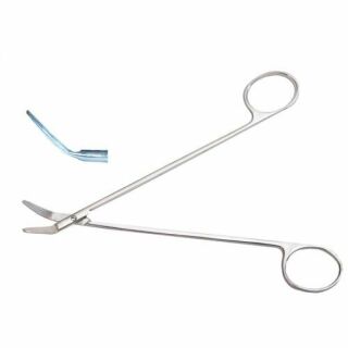 Ножиці судинні вертикальні зігнуті під кутом 16 см Н-38