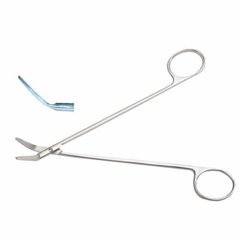 Ножиці судинні вертикальні зігнуті під кутом 16 см Н-38