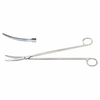 Ножиці для глибоких порожнин вигнуті 28 см Н-128