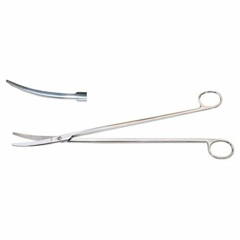 Ножиці для глибоких порожнин вигнуті 28 см Н-128