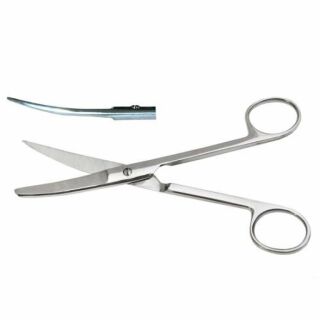 Ножиці з одним гострим кінцем вигнуті 17 см Н-4-1