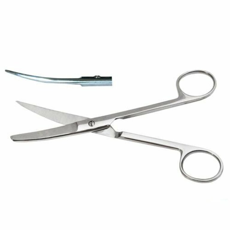 Ножиці з одним гострим кінцем вигнуті 17 см Н-4-1