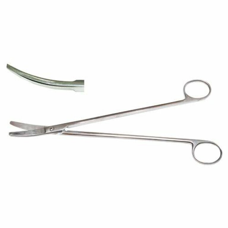 Ножиці тупокінцеві вертикальні вигнуті 25 см Н-31