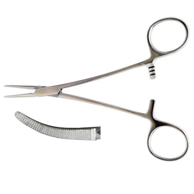 Зажим Москито, изогнутый, 160 мм