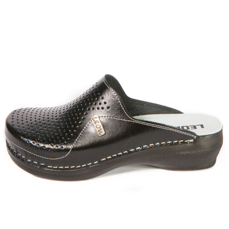 Анатомічні тапочки-сабо Leon PU115 чорні