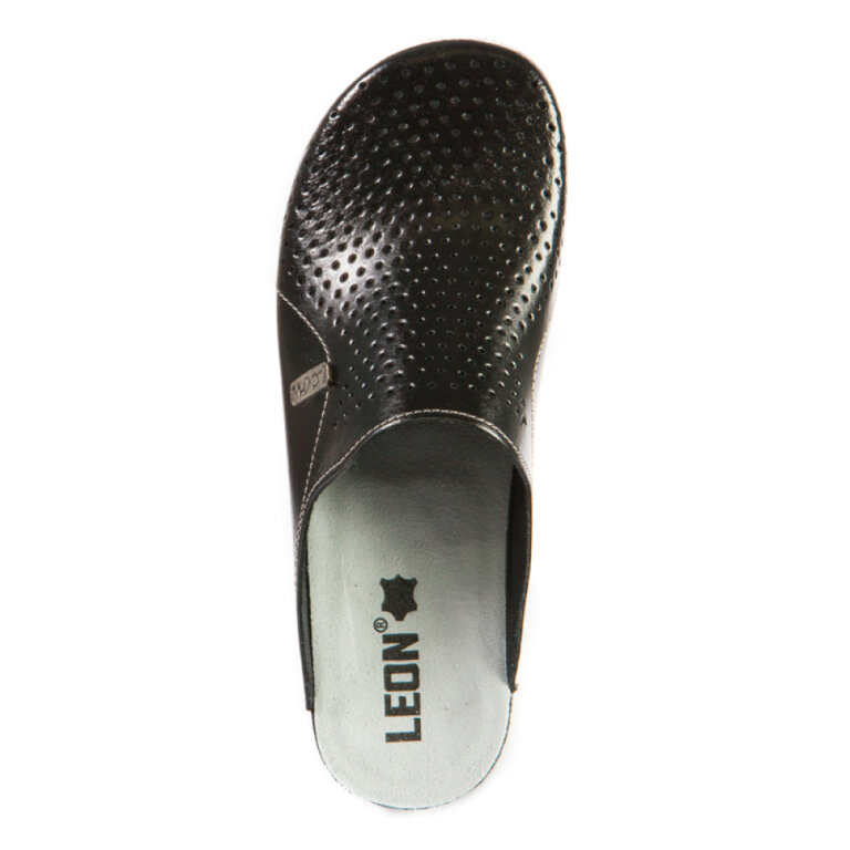 Анатомічні тапочки-сабо Leon PU115 чорні