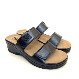 Шльопанці жіночі Леон 2020 знімна устілка, сині