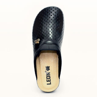 Анатомічні тапочки-сабо Leon PU100 чорні