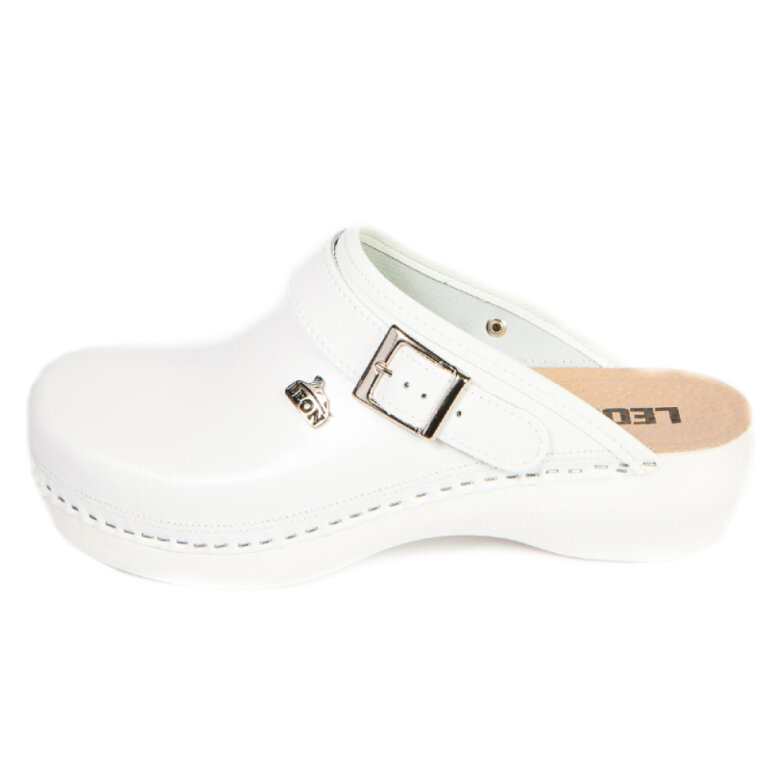 Анатомічні тапочки-сабо Leon PU101 білі