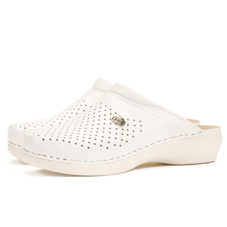 Анатомічні тапочки-сабо Leon PU100 білі