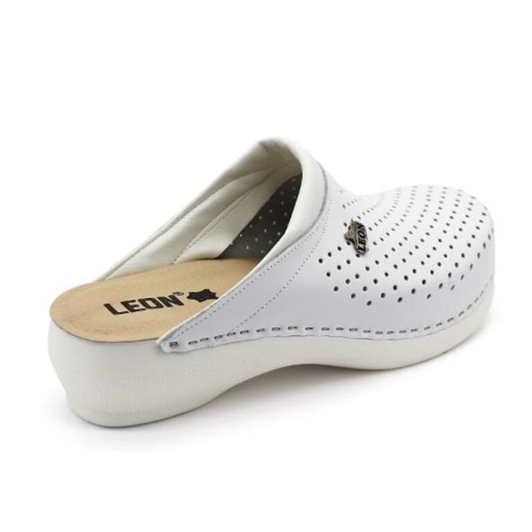 Анатомічні тапочки-сабо Leon PU100 білі