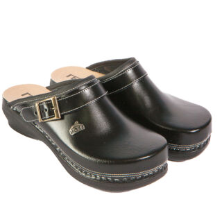 Анатомічні тапочки-сабо Leon PU101 чорні