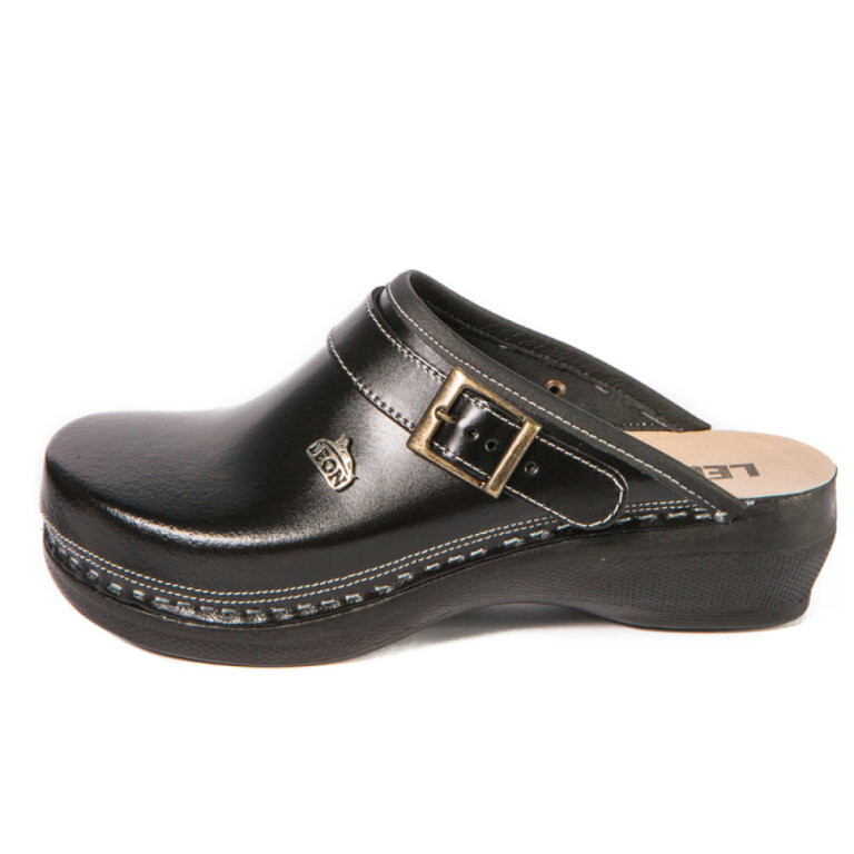 Анатомічні тапочки-сабо Leon PU101 чорні