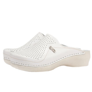Анатомічні тапочки-сабо Leon PU115 білі