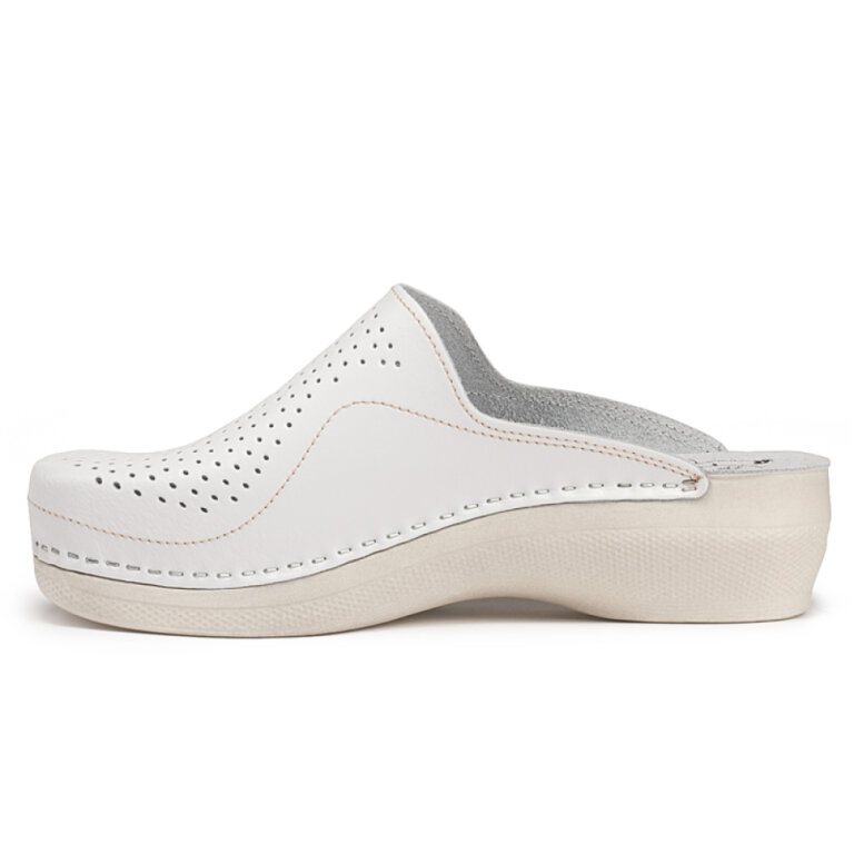 Анатомічні тапочки-сабо Leon PU115 білі