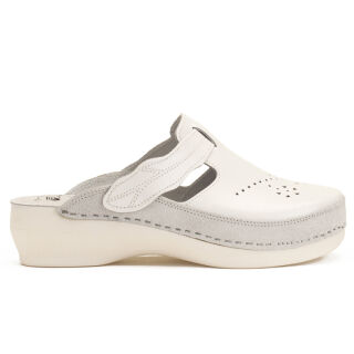 Анатомічні тапочки-сабо Leon PU156 білі