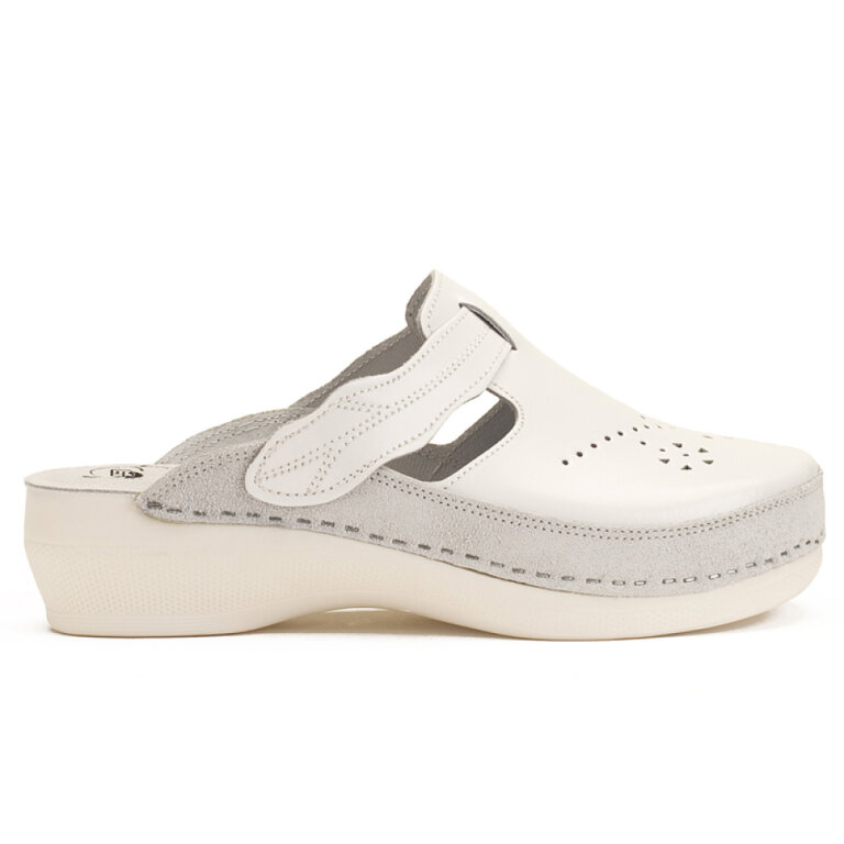 Анатомічні тапочки-сабо Leon PU156 білі