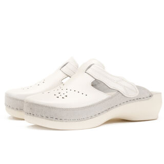 Анатомічні тапочки-сабо Leon PU156 білі