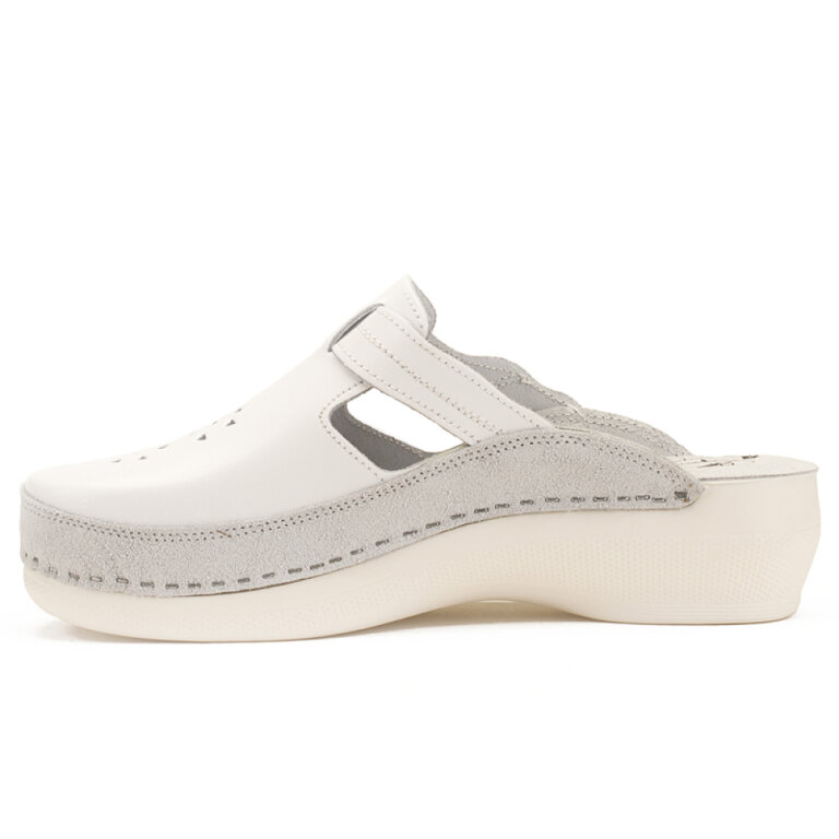 Анатомічні тапочки-сабо Leon PU156 білі