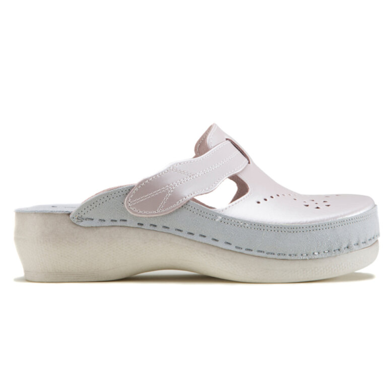 Анатомічні тапочки-сабо Leon PU156 перламутрові