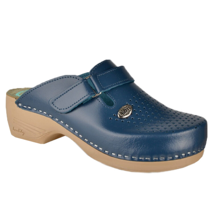 Анатомічні тапочки-сабо Leon PU159 сині