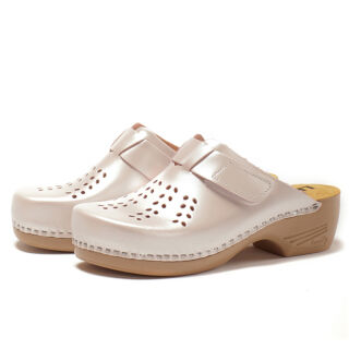 Анатомічні тапочки-сабо Leon PU161 перламутрові