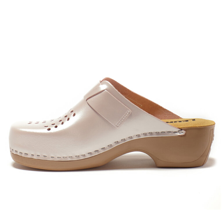 Анатомічні тапочки-сабо Leon PU161 перламутрові