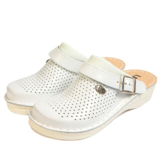 Анатомічні тапочки-сабо Leon V202 білі