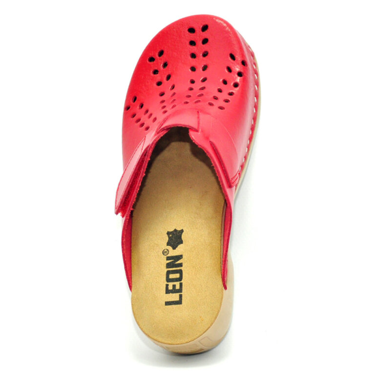 Анатомічні тапочки-сабо Leon PU161 червоні