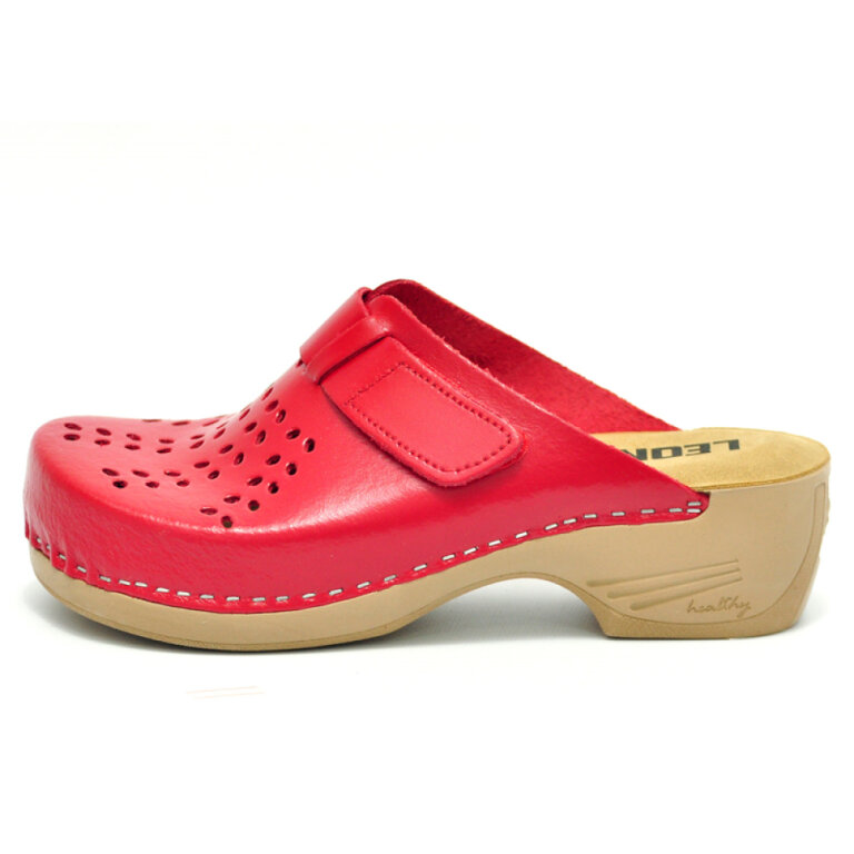 Анатомічні тапочки-сабо Leon PU161 червоні
