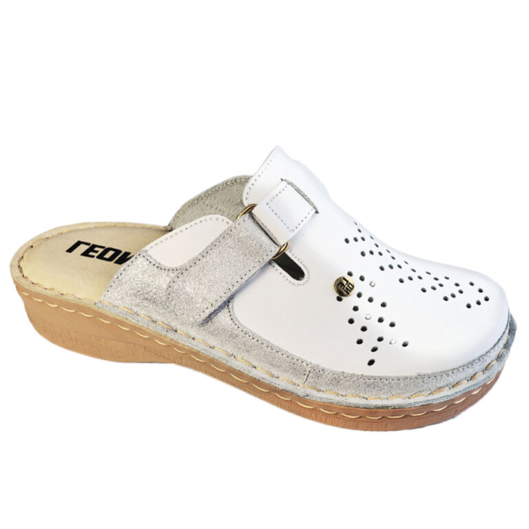 Анатомічні тапочки-сабо Leon V261 білі