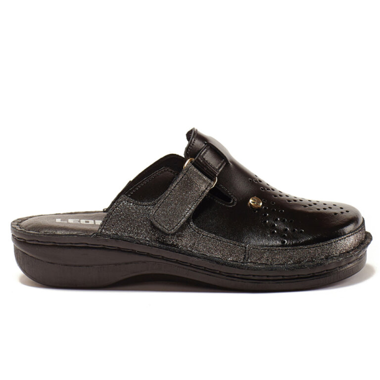 Анатомічні тапочки-сабо Leon V261 чорні