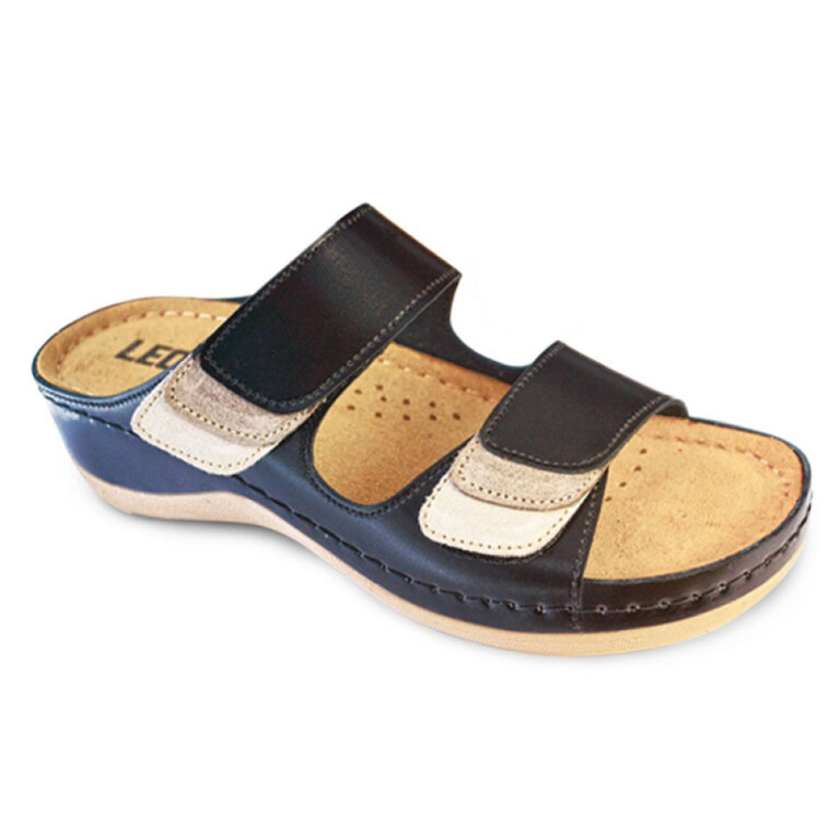 Анатомічні босоніжки-сабо Leon 904 чорні