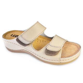 Анатомічні босоніжки-сабо Leon 904 бежеві