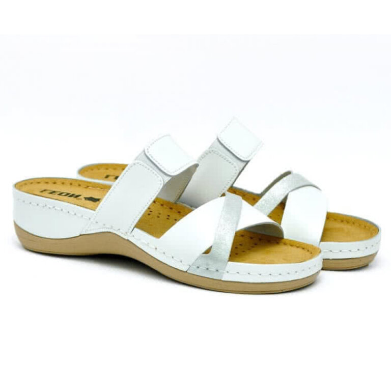Анатомічні босоніжки-сабо Leon 909 білі