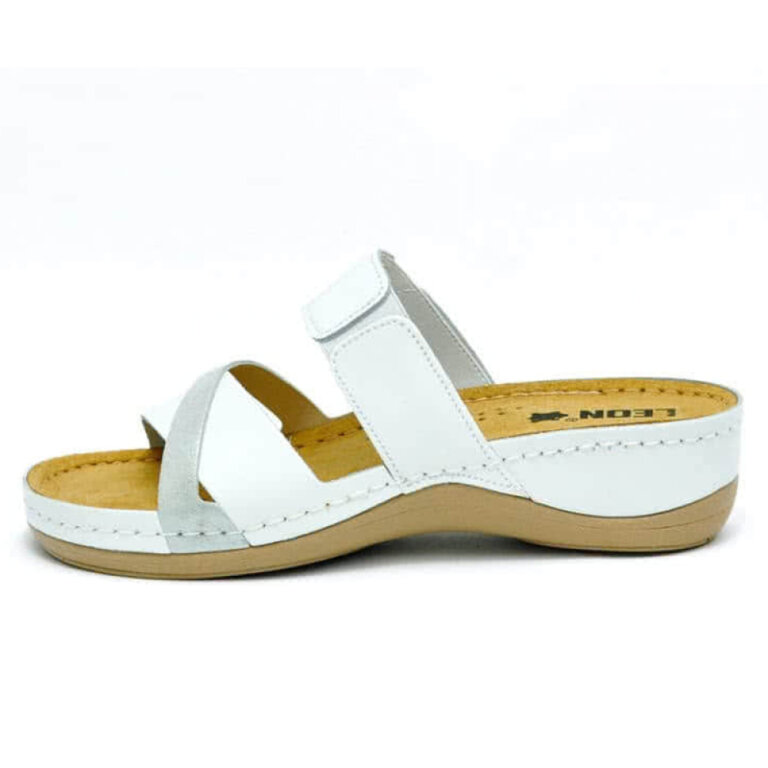 Анатомічні босоніжки-сабо Leon 909 білі