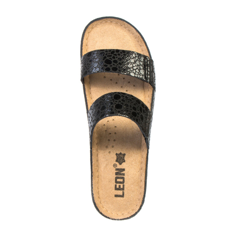 Анатомічні босоніжки-сабо Leon 918 чорні