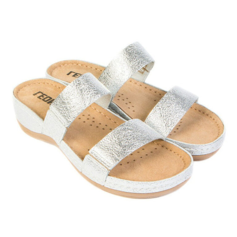Анатомічні босоніжки-сабо Leon 918 сріблясті