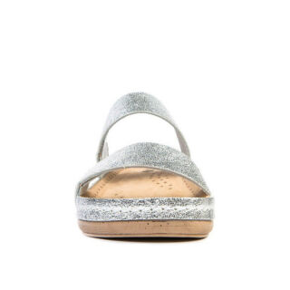 Анатомічні босоніжки-сабо Leon 918 сріблясті