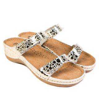 Анатомічні босоніжки-сабо Leon 919 золотисті