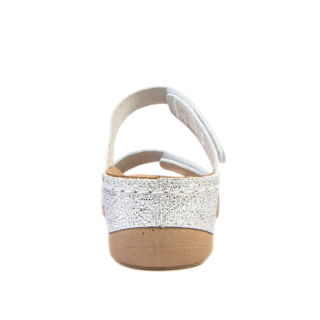 Анатомічні босоніжки-сабо Leon 919 сріблясті