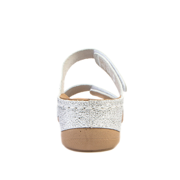 Анатомічні босоніжки-сабо Leon 919 сріблясті