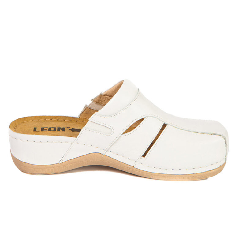 Анатомічні тапочки-сабо Leon 925 білі